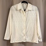 Source Unknown Haband Vintage  Cream Button-Up Blouse Photo 0