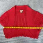 Arizona Jeans Vintage Arizona Jean Co Cardigan Sweater Womens Large Coral Crochet Top Y2K 90s Photo 4