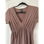 Olivia Rae  Ribbed Tiered Dress V-Neck‎ Short Sleeve Casual Brown Size Small Photo 1