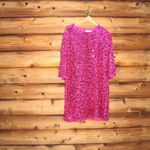 Mac Duggal 10032 Womens Quarter Sleeve High Neck Sequin Embellished Mini Dress Photo 5