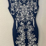 BCBGMAXAZRIA  Ellena‎ body con Dress Denim combo M Photo 0