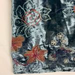 ECI  women's size 14 blue velour floral dress sleeveless asian kimono large Photo 3