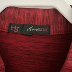 HeartSoul Women's Medium Red Ruffle Front V Neck Empire Waist Scrub Top Babydoll Photo 2