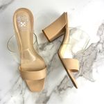 Vince Camuto Felima Mules Biscuit Soft Leather & Clear Size 11 Vaca Resort Club Photo 8