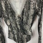 Lush Clothing Lush Snakeskin Long Sleeve Bodysuit Size Small Photo 1