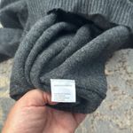 Central Park West  Cashmere Lace Up Long Sleeve Top Dark Gray XS Photo 4