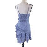 Parker  New York Lollie Mini Dress XS Blue White Stripe Ruffle NWT Photo 2