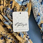 Free People NWT Soli Golden Hour Combo Yellow V-Neck Long Sleeve Mini Dress Photo 7