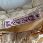 Pura Vida cream ruffle rose blouse size medium Tan Photo 3