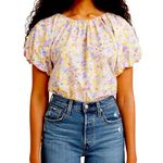 Levi's NWT Levi’s Top Puff Short Sleeve Floral Blouse Womens XXL Retail $55 Photo 0