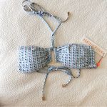 Mink Pink Swim Zephyr Bandeau Halter Bikini Top Sz M Photo 2