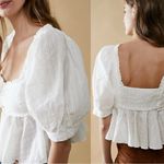 Free People Leave It To Me Top Ivory White Small Crop Babydoll Ethereal Prairie Photo 4