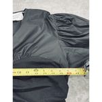 House Of Hyacinth Blouse Womens Large Black Pleated Keyhole Back Long Sleeve Photo 6