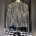 CAbi  Women Black and White Zip Down  Dress Jacket Textured Size 10 Zip Sleeves‎ Photo 1