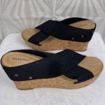 Merona | Cork Wedges Black Stretchy Upper  With Grommet Detail Sandals Photo 0