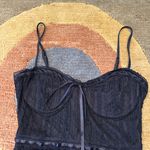 Charlotte Russe Y2K Style Black Mini Dress Corset Bow Tie Spaghetti Straps Small Photo 1