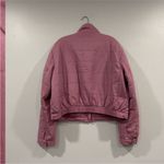 Sam Edelman Denim Look Quilt Jacket Dusty Rose Large L Photo 3