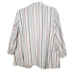 Bar III  Open Front Striped Linen Blend Blazer Size 1X Photo 1