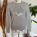 Armani Jeans Sequin Double Face Logo Bi-Color Crew Sweatshirt Sweater Photo 2