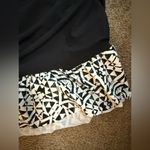 Apt. 9  Halter Swimdress Swimsuit Tummy Slimming Ruched Geometric Skirt Black 1X Photo 2