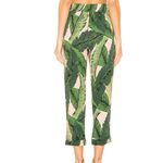 Beach Riot  Avery Palm Print Crop Pants Women’s M Pink Green Tropical Resort Photo 1