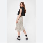 Nasty Gal  Size 2 Midi Dress Ruffle Front Abstract Photo 2