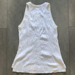 Helmut Lang  Optic White Crinkle Tank Top Size L Photo 7