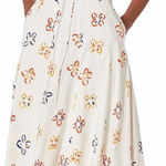 Rebecca Taylor Flame Fleur Linen Blend Midi Dress 00 Photo 0