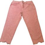 Time & Tru  Women Boyfriend Pink Jeans Shark Bite Hem Mid Rise Plus Sz 20W New #‎ Photo 2