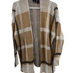 Daytrip  S neutral plaid open front cardigan fall casual office preppy winter Photo 0