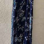 Angie  Blue and White Sleeveless Maxi Dress Photo 0