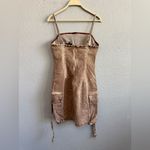 Cherie Los Angeles Cargo Mini Dress Size Large EUC Tan Photo 2