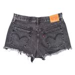 Levi's Levi’s 501 Black Denim Distressed Cutoff Jean Shorts Exposed Button Fly Size 28 Photo 1