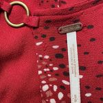 Free People  Lovely Day Red Floral Print Dress Tunic V-Neck Tassels Women’s S Photo 13