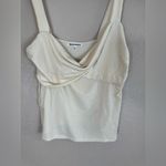 Reformation  Anine Knit Twist Front Tank size Medium in Ivory Cream $58 Photo 6