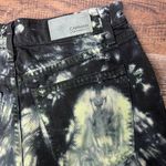 Carmar Jean Shorts Size 24 Waist Button Fly Denim Tie‎ Dye High Rise Waist Black Photo 7