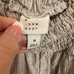 A New Day Women's Stripped Smocked Gray Top -  size M Photo 2