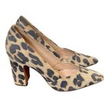 Loeffler Randall NEW Paulina Leopard Suede Block Heel Pointed Toe Pumps Photo 6