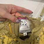 Yoana Baraschi  Vintage Yellow Sequin Leafy Print Sleeveless Knee Length Dress 12 Photo 3