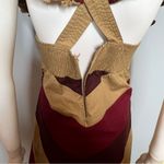 Sofie the Label Jamie Cotton Colorblock Midi Dress Ruffle Sleeve Pockets M Brown Size M Photo 6