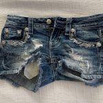 Miss Me  denim shorts women’s size 24 bling pockets Photo 0