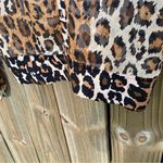 Diane Von Furstenberg  Cheetah Animal Print Wool and Silk Long Sleeve Top sz P Photo 4