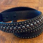 3D leather studded belt black Photo 0