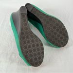 Lilly Pulitzer Lilly Pulitzer Suede Peep Toe Wedge Slip On Heels in Teal Size 6 Photo 2