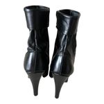 Black Italian Genuine Leather Ankle Booties Size 6 Photo 3