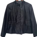 Coldwater Creek Women Velvet Jacket 12P Black Whimsigoth Regency Rocker Retro Photo 0