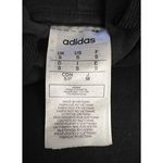 Adidas  Sweatshirt Hoodie Black 3-Stripe‎ Logo Stitched Women's Sz Small EUC Photo 7