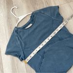 Free People Tee protagonist crop cap sleeve top womens Blue (xsmall) casual boho Photo 3