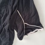 Stars Above  Black Pajama Set. White Trim. Short sleeve & capri bottoms. Size XS Photo 1