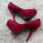 Zigi Soho Suede Leather Red Platform Stiletto Heels Pumps Size 9 Women’s Photo 4